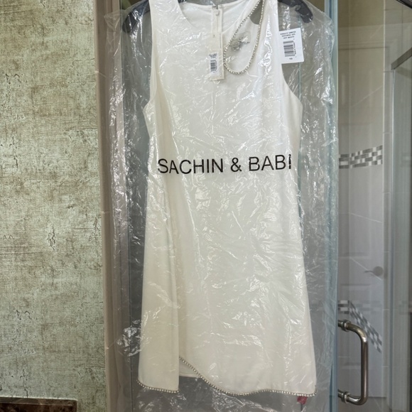 SACHIN & BABI Hailey Bead-embellished Minidress-Off White-size 10-NWT - Picture 7 of 8